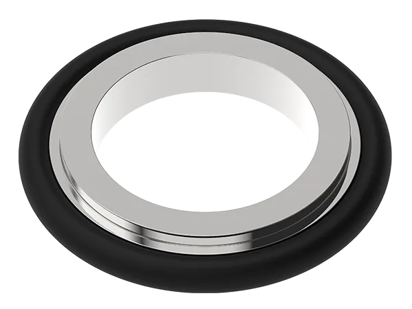 Produktfoto: KF-Übergangs-Zentrierring mit O-Ring für Vakuumflansche, gefertigt aus Edelstahl DIN 28403-5.