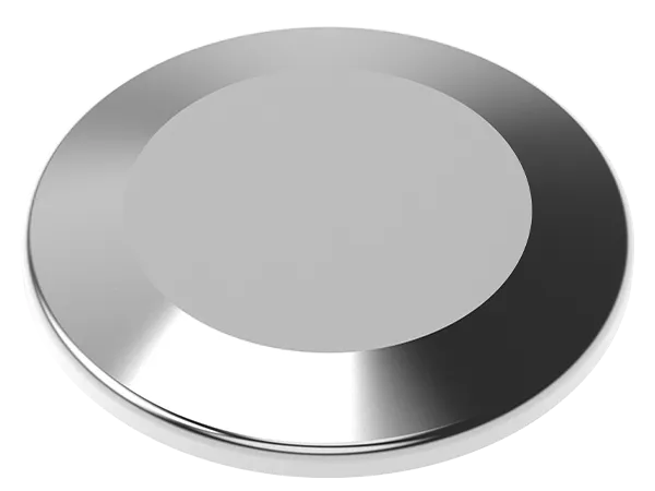 Product photo: Stainless steel blind flange of the ISO-KF series according to DIN 28403 ISO 2861.