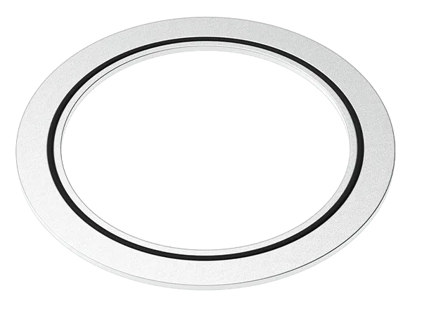 Produktfoto: Eine Aluminium-Scheibe mit eingebautem O-RIng für DIN 2501 Verbindungen.