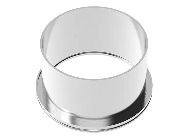 Product photo: Pipe with ISO-K stainless steel flange for welding.  