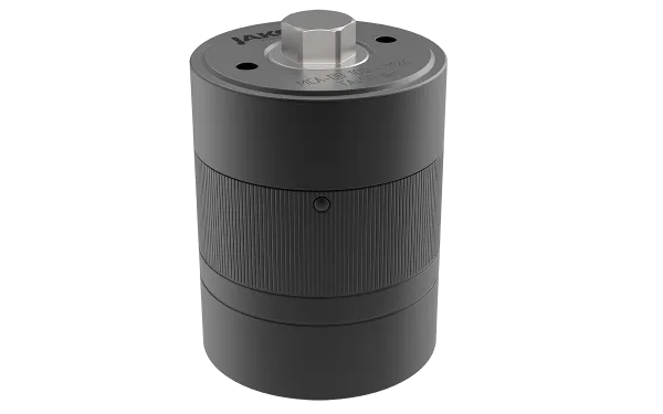Produktfoto: Kraftspannmutter Metall. Spannmutter hat eine zylindrische Form und eine Drehmomentbegrenzung.
