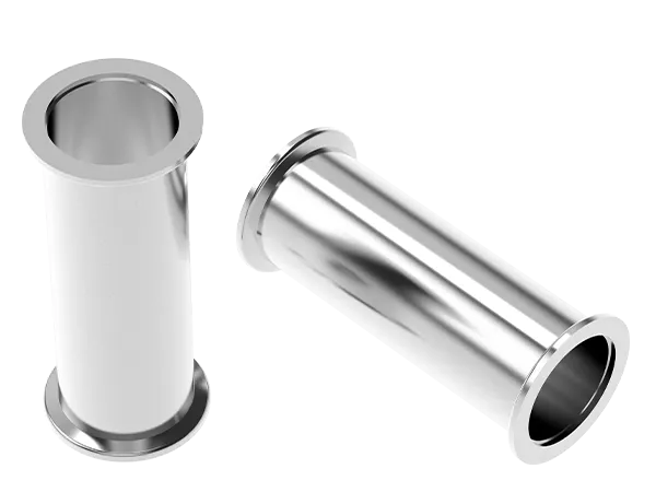 Produktfoto: Rohr mit KF Flanschen Edelstahl zur Verbindung von Vakuumleitung. 